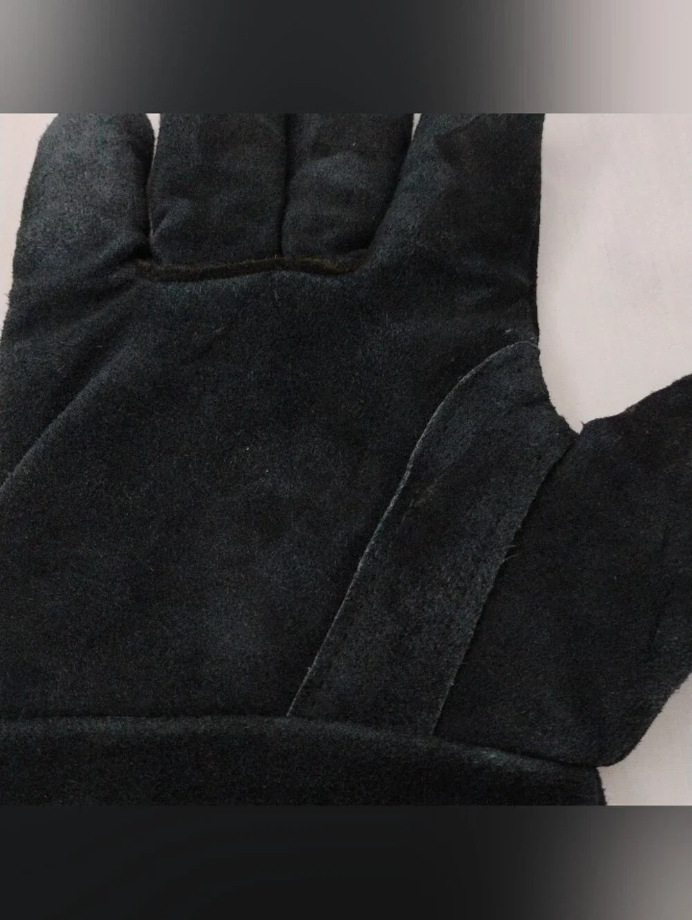 Vintage The Pampered Chef Black Suede Oven Mitts BBQ Grill Gloves Heat Resistant